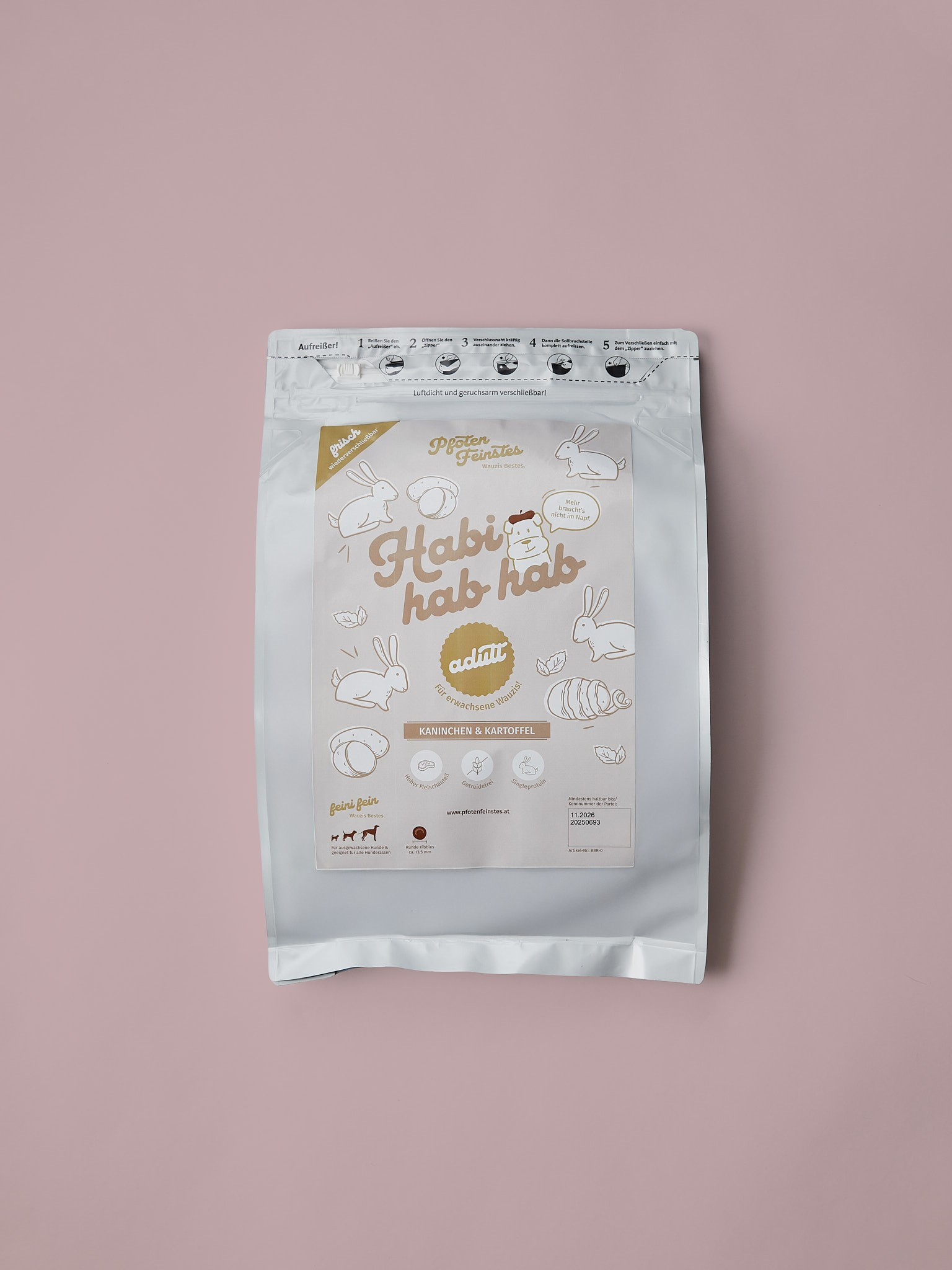 Hypoallergenes Hundefutter mit Kaninchen – getreidefrei und besonders gut verdaulich