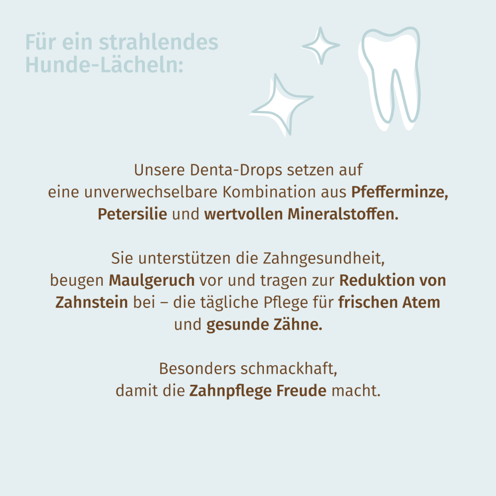 Snacks für Hunde zur Unterstützung der Zahnpflege und bei Maulgeruch