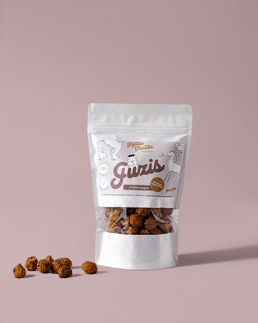 Pferde Kugeln Hundesnack – hypoallergen und ideal für sensible Hunde mit empfindlicher Verdauung 100 % Pferdefleisch