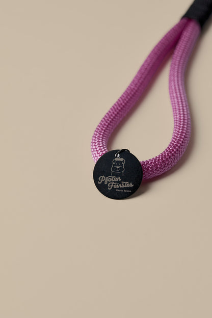  Hundeleine in Rosa und Schwarz – elegante Premium-Leine für mittelgroße und große Hunde, handgefertigt in Österreich