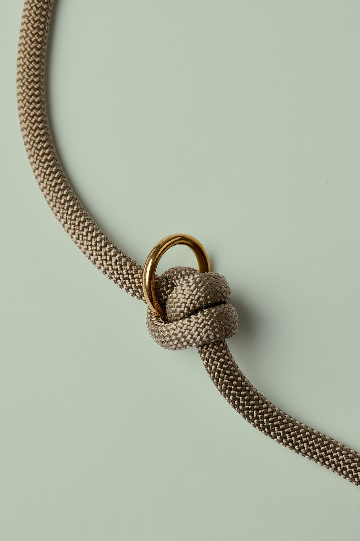 Verstellbare Hundeleine in TAN/Pastell Gelb mit goldenen Beschlägen – elegante Premium-Leine für mittelgroße und große Hunde, handgemacht in Österreich