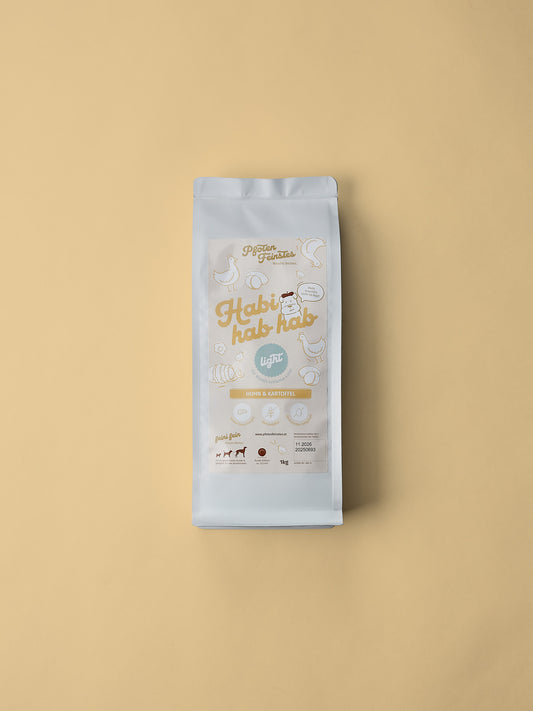 Huhn Kartoffel Light Trockenfutter für Hunde – kalorienreduziert und gut verträglich für Senioren