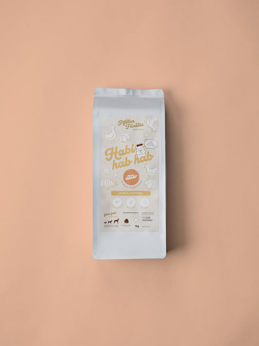 Proteinreiches Trockenfutter für aktive Hunde mit Huhn und Kartoffel