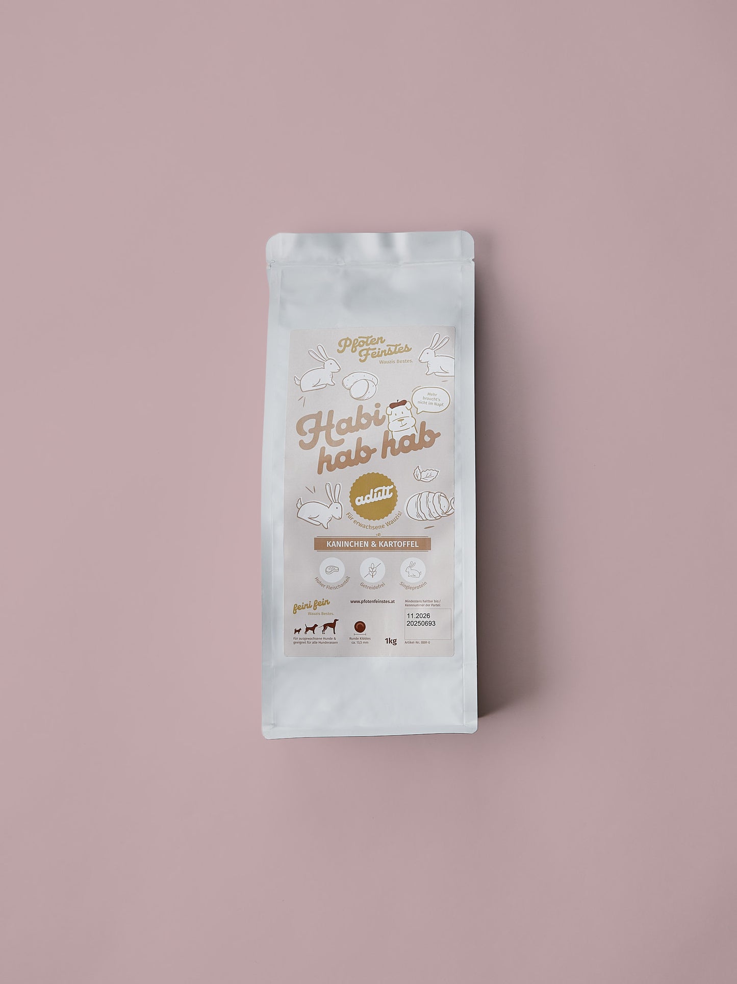 Hypoallergenes Trockenfutter für Hunde mit Kaninchen und Kartoffel – Single Protein